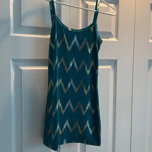 Women’s multi colored, fitted tank.